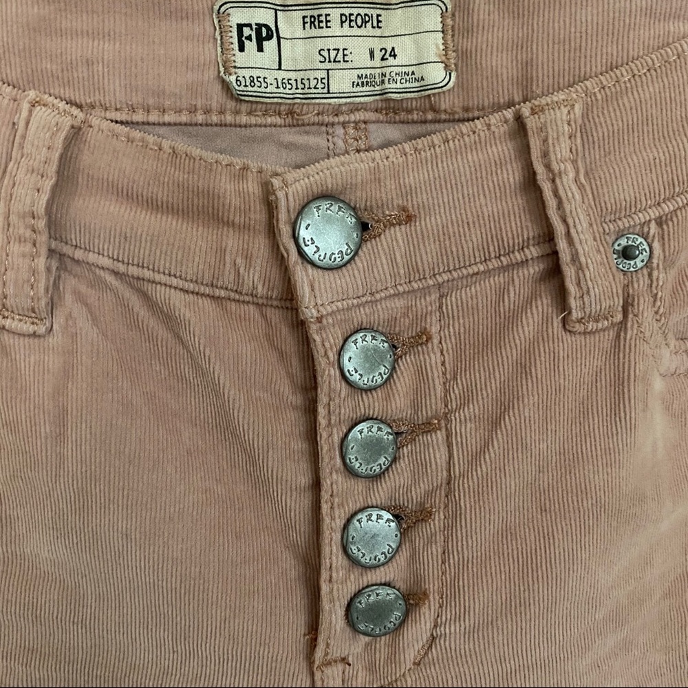 Free People Dusty Pink Velvet Pants - 24 - Picture 4 of 6